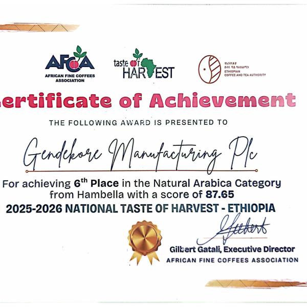 Natural Arabica (Hambella) — 6th Place